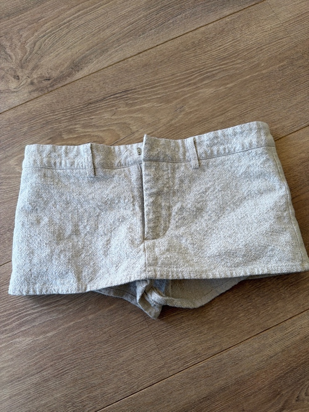 Lioness beige linen mini skirt